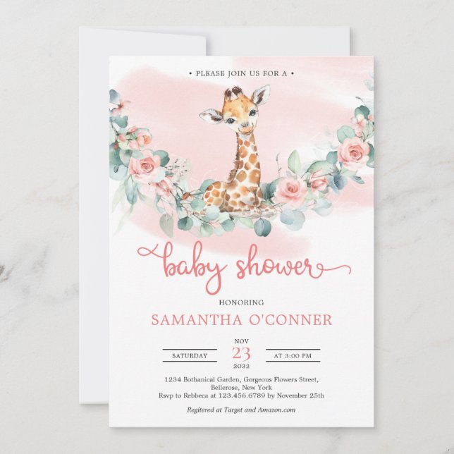 Invitación Flores mugrientas de bebe lindo eucalipto bebé (Anverso)