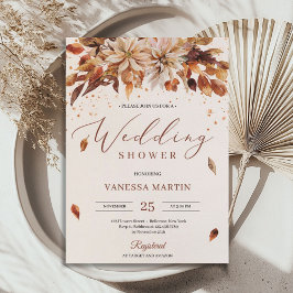 Invitación Flores Naranjas de otoño marigold Wedding Shower