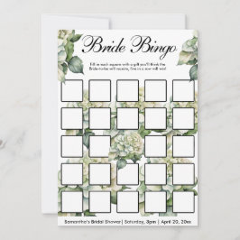 Invitación Flores naturales de acuarela verde elegante