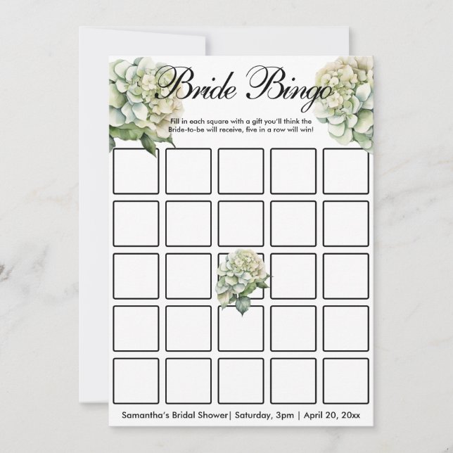 Invitación Flores naturales de acuarela verde elegante (Anverso)