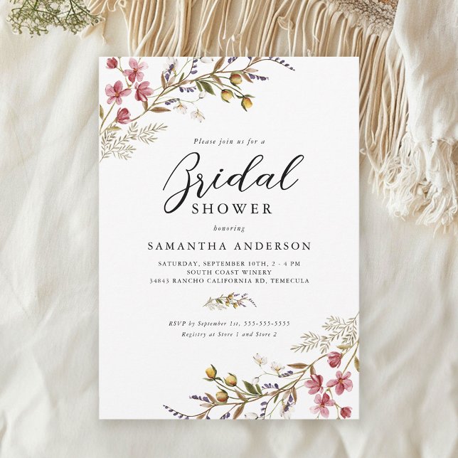 Invitación Flores naturales de flores naturales modernas otoñ (Subido por el creador)