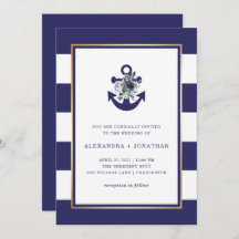 Flores náuticas | Boda de franja floral azul de la