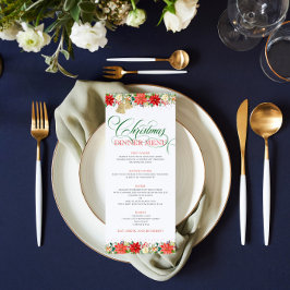 Invitación Flores navidades frontera Tipografía