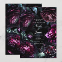 Flores Negras Encantadas Florales Audaces y Temper