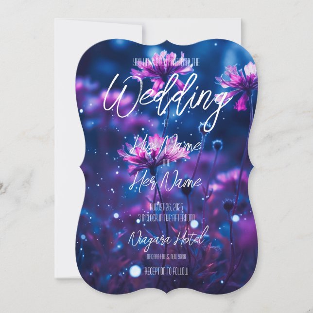 Invitación Flores nocturnas una (Anverso)