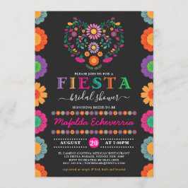 Invitación Flores nupciales del mexicano de la ducha de la