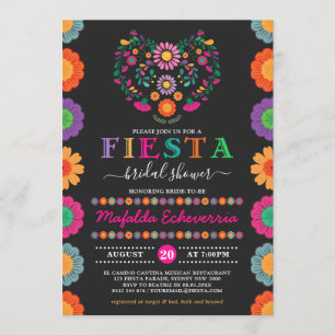 Invitación Flores nupciales del mexicano de la ducha de la