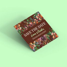 Invitación Flores Oscuras Salvajes Salvan La Fecha