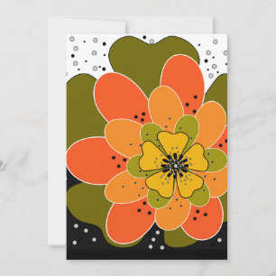 Invitación Flores otoñales, otoño, flor, lanzamiento de ilust