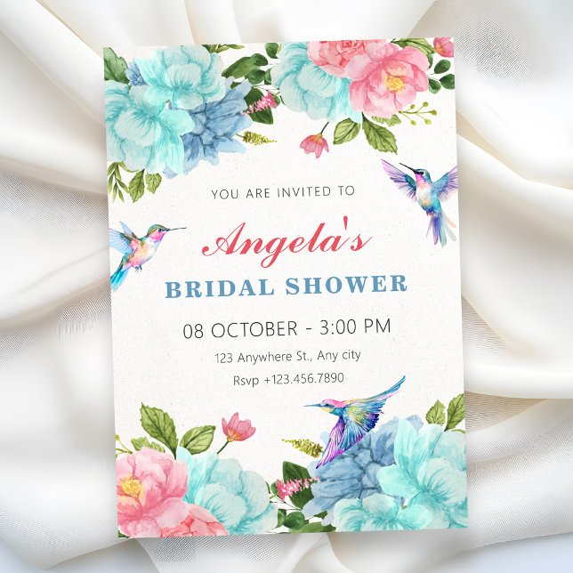 Invitación Flores pajarito despedida de soltera (Subido por el creador)