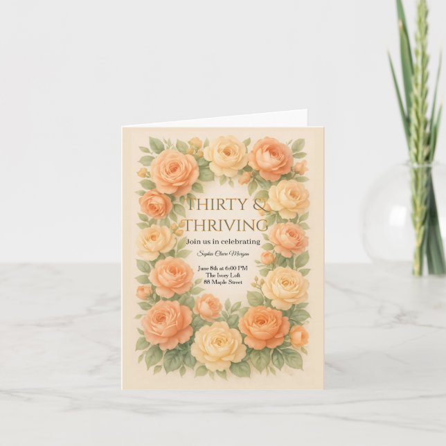 Invitación Flores Pasadas en Flor (Anverso)