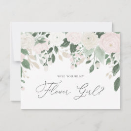 Invitación Flores Pastel Brillantes ¿Quieres Ser Mi Dama De F