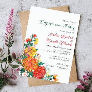 Invitación Flores Pastel de Dalia de Primavera Fiesta de Comp