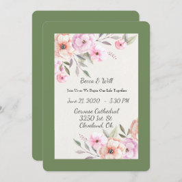 Invitación Flores Pastel Preciosas