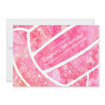 Flores plumas fiesta de voleibol rosa