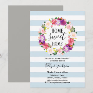 Invitación flores primaverales, fiesta floral de limpieza