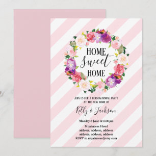 Invitación flores primaverales, fiesta floral de limpieza