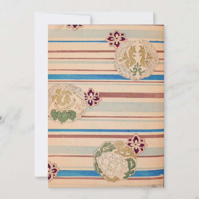 Invitación Flores retro (Anverso)