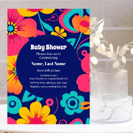 Invitación Flores retro brillantes y audaces - Estilo dopamin