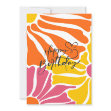 Flores Retro Vintage Elegantes y Coloridas Cumplea