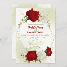 flores rojas hojas verdes boda