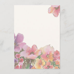Invitación Flores románticas de la boda de la acuarela
