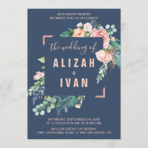 Flores románticas de peones | Azul El Boda De