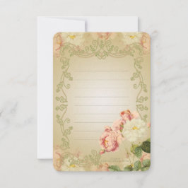 Invitación Flores románticas - Notecard