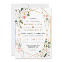 Flores Rosa De Magnolia Blanca En Un Boda