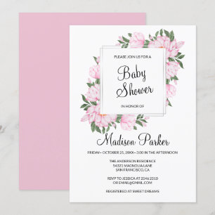 Invitación Flores rosas