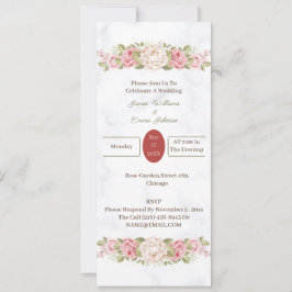 Invitación Flores Rosas elegantes personalizadas