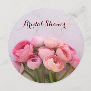 Invitación Flores rosas sobre la textura