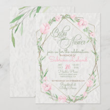 Flores rosas Verdor Terrario Baby Shower