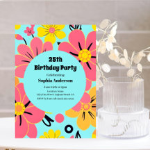 Flores rosas y amarillas en azul cielo- estilo dop