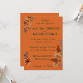 Invitación Flores Rústicas Esperando para Invitar a tus Invit