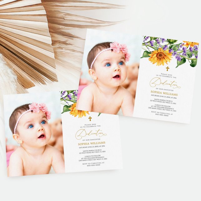 Invitación Flores rusticas y dedicción de foto de Lavander (Subido por el creador)