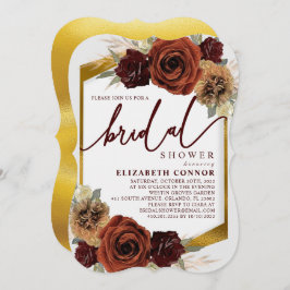 Invitación Flores rústicas y duchas de novias en pampas