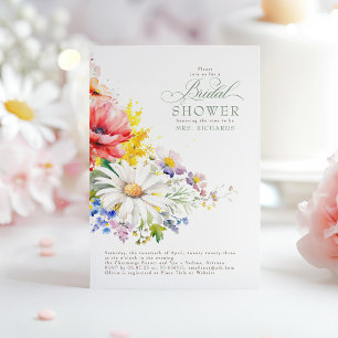 Invitación Flores salvajes Boho Bridal Shower