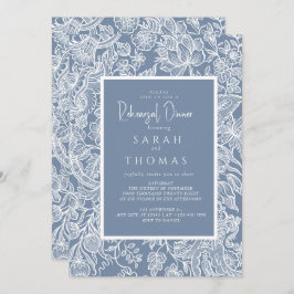 Invitación Flores salvajes de arte de la Línea Azul