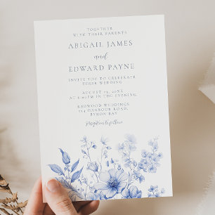 Invitación Flores salvajes de época Boda elegante