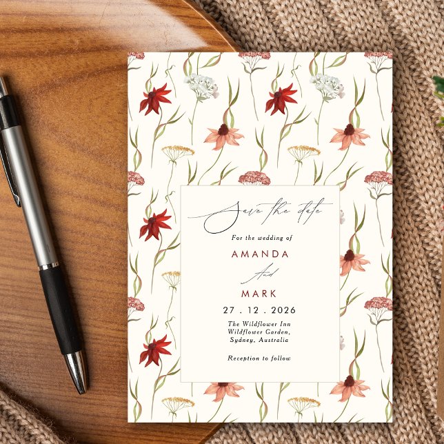 Invitación Flores salvajes de la primavera del Boho rústico S (Subido por el creador)