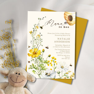 Invitación Flores salvajes de mamá rústica a bebe Garden Baby