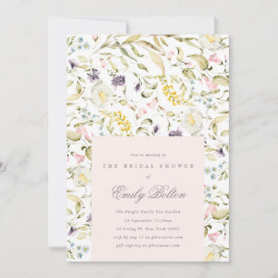 Invitación Flores salvajes de primavera ducha de novias