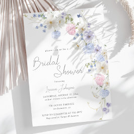 Invitación Flores salvajes de primavera ducha morada rosa de
