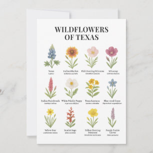 Invitación Flores salvajes de Texas al estilo de las acuarela