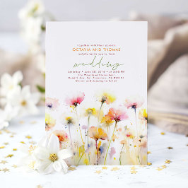 Invitación Flores salvajes de verano Boda romántico Boho