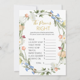 Invitación Flores salvajes ducha de novia El precio es el jue