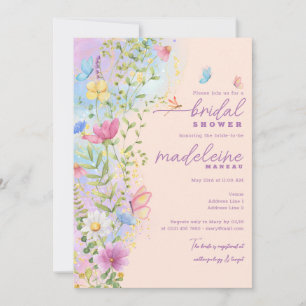 Invitación Flores salvajes espléndidas Floral Jardín Bridal
