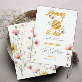 Invitación Flores salvajes Miel Comb Mami Bee Girl Ducha