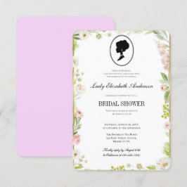 Invitación Flores salvajes púrpura presupuestadas Bridgerton